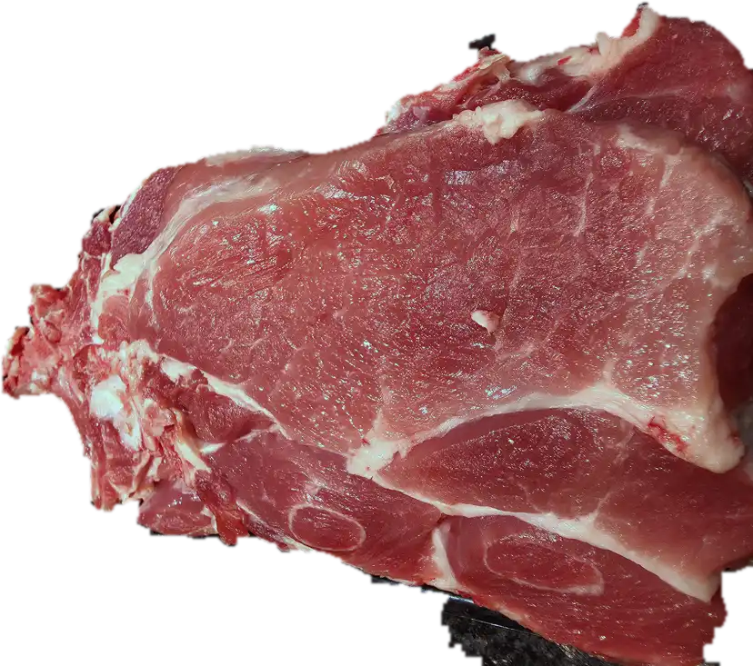 Cotlet gros de porc cu os, de aproape